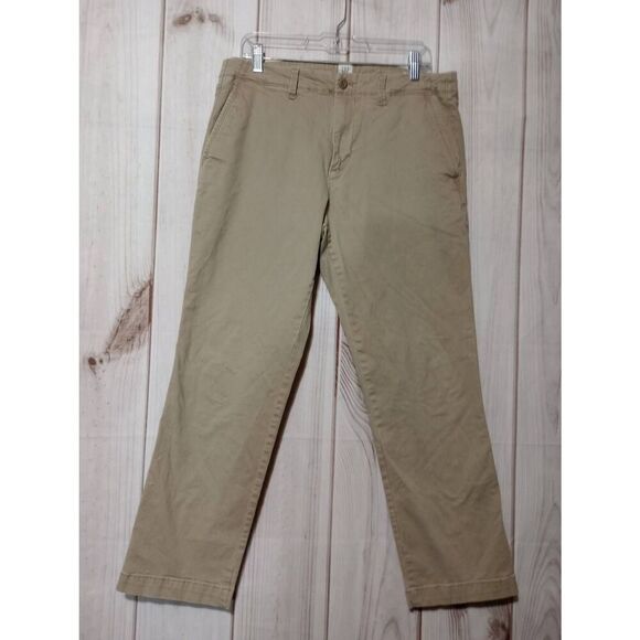 Gap Pants Men's 34 30 Tan Khakis Straight - Picture 1 of 8
